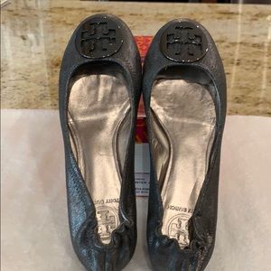 Tory Burch REVA-Size 8; Pewter, rarely worn